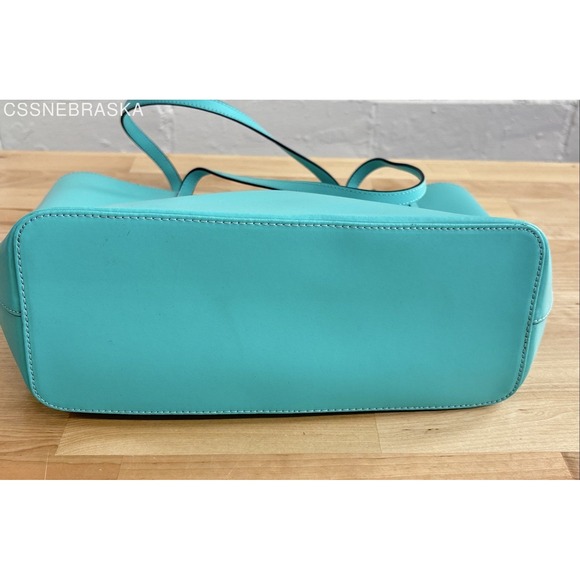 Kate Spade New York Aqua/Teal leather tote - Size M - Picture 7 of 11